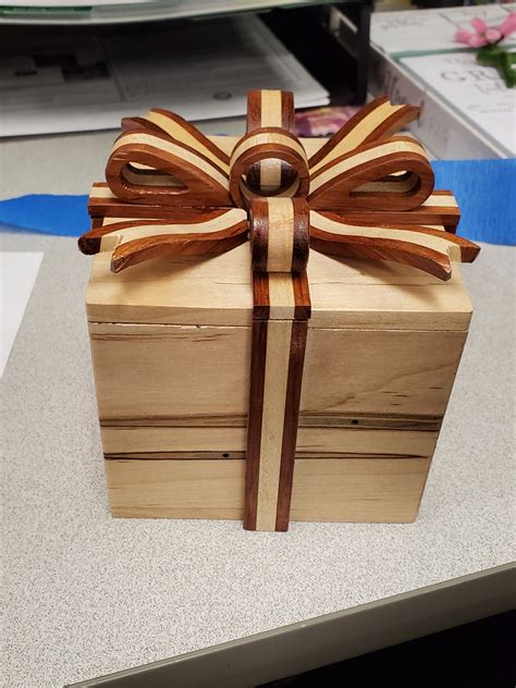 wooden gift box with metal bow|pull bows for gift baskets.